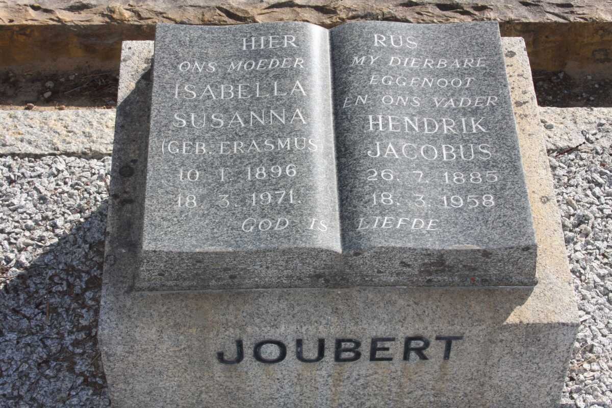 JOUBERT Hendrik Jacobus 1885-1958 &amp; Isabella Susanna ERASMUS 1896-1971