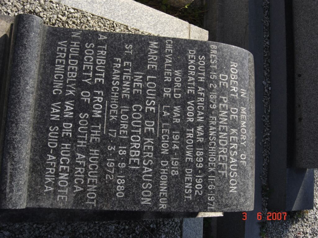 KERSAUSON Robert, de 1879-1971 &amp; Marie Louise GOUTORBE 1880-1972