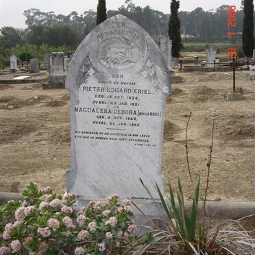 KRIEL Pieter Eduard 1836-1821  &amp; Magdalena Debora LE ROUX 1845-1920