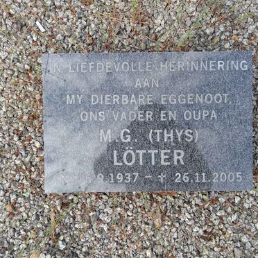 LOTTER M.G. 1937-2005