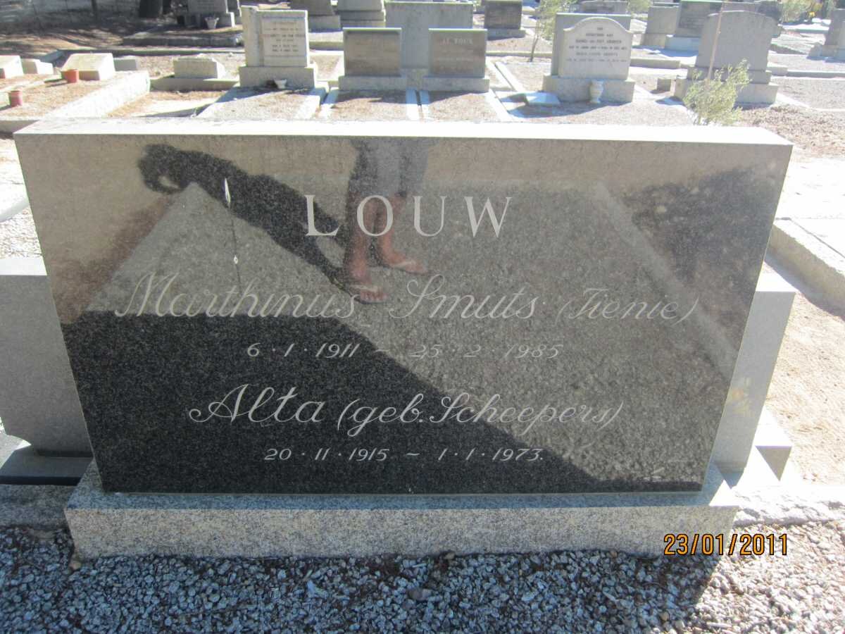 LOUW Marthinus Smuts 1911-1985 &amp; Alta SCHEEPERS 1915-1973