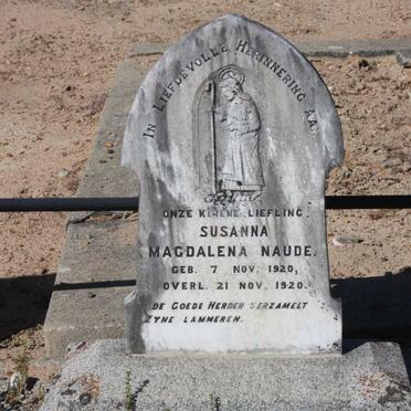 NAUDE Susanna Magdalena 1920-1920