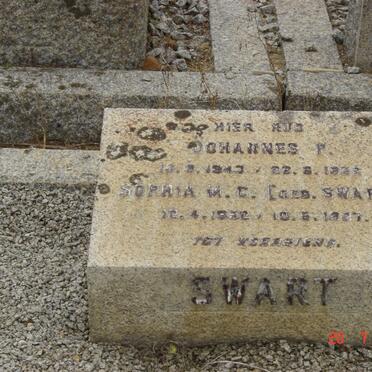 SWART Johannes P. 1843-1932 &amp; Sophia M.C. SWART 1852-1927