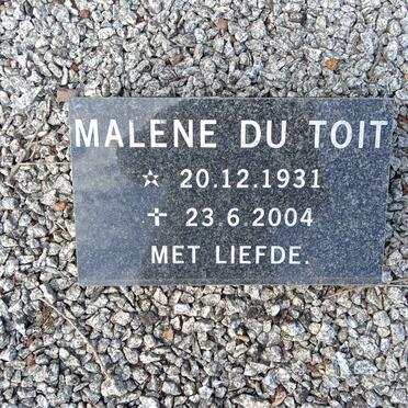 TOIT Marlene, du 1931-2004