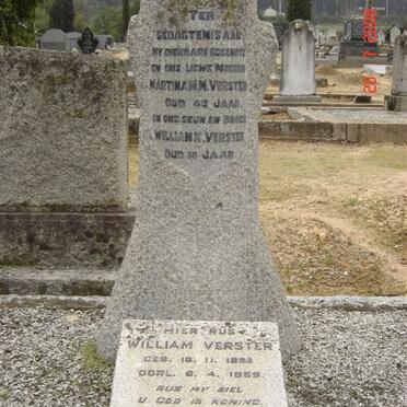 VERSTER William 1823-1959 &amp; Martina M.M. :: VERSTER William K.