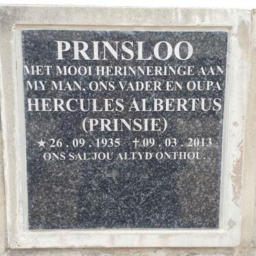 PRINSLOO Hercules Albertus 1935-2013