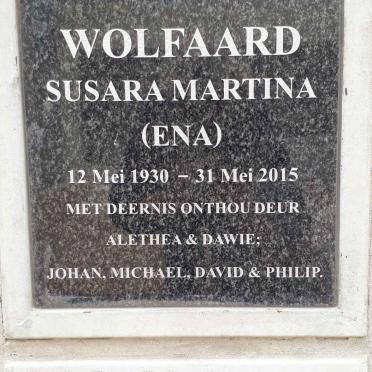 WOLFAARD Susara Martina 1930-2015