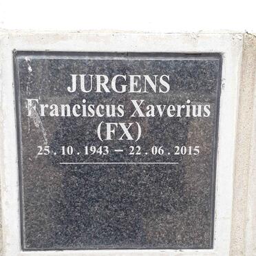 JURGENS Franciscus Xaverius 1943-2015