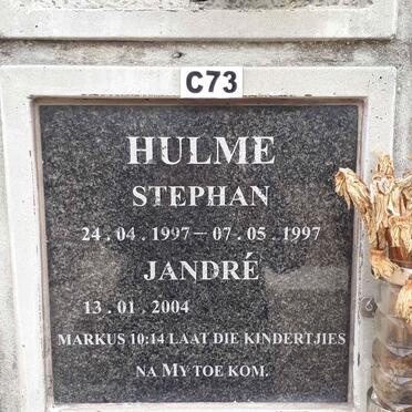 HULME Stephan 1997-1997 :: HULME Jandre 2004-