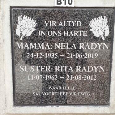RADYN Nela 1935-2019 :: RADYN Rita 1962-2012