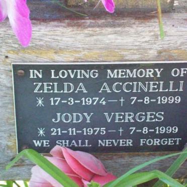 ACCINELLI Zelda 1974-1999 :: VERGES Jody 1975-1999