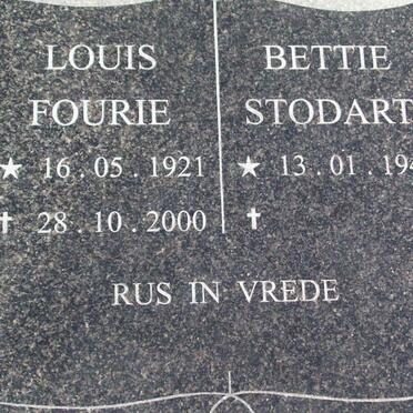 FOURIE Louis 1921-2000 &amp; Bettie STODART 1941-