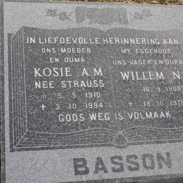 BASSON Willem N. 1905-1978 &amp; A.M. STRAUSS 1910-1994