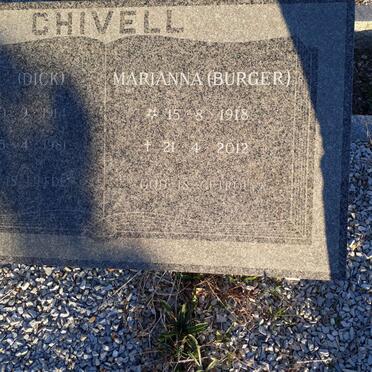 CHIVELL C.R. 1914-1981 &amp; Marianna BURGER 1918-2012