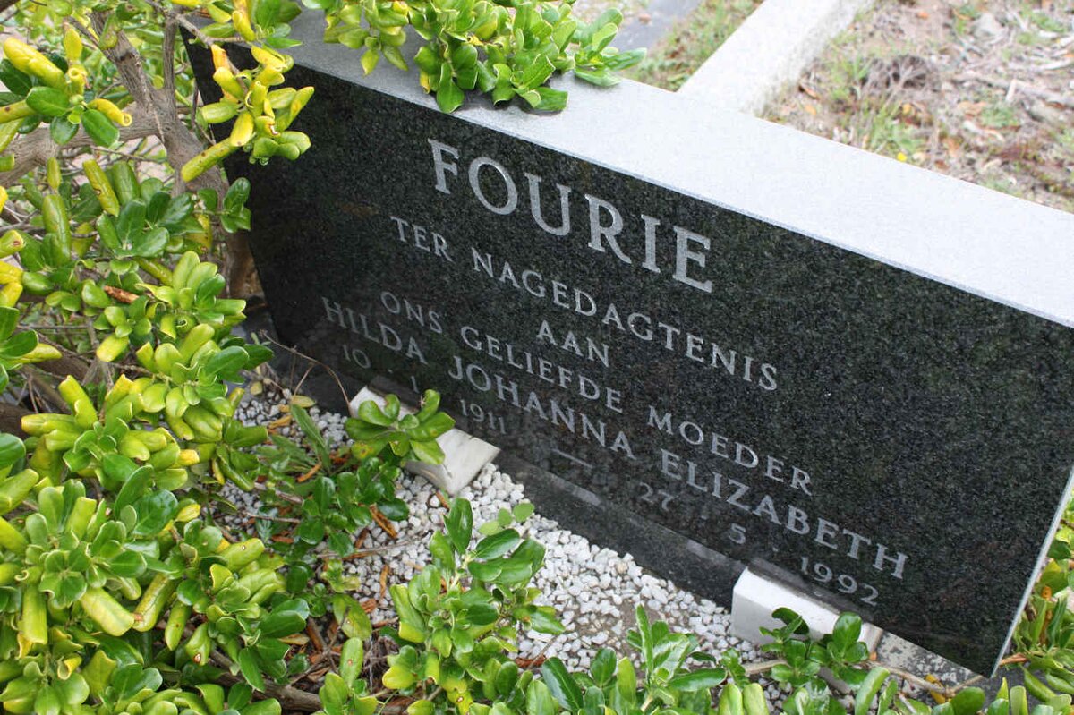 FOURIE Hilda Johanna Elizabeth 1911-1992