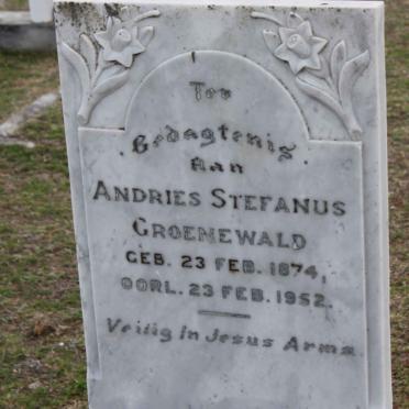 GROENEWALD Andries Stefanus 1874-1952