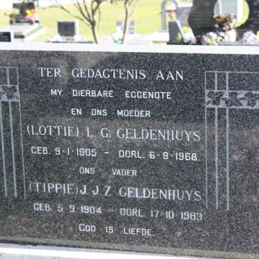 GELDENHUYS J.J.Z 1904-1983 &amp; L.G. 1905-1968