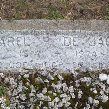 JAGER Karel P., de 1904-1974