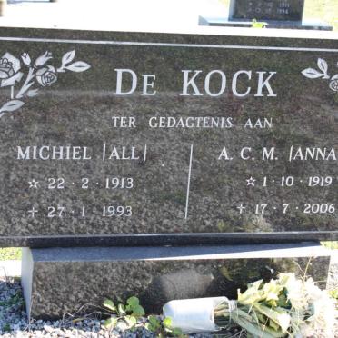 KOCK Michiel, de 1913-1993 &amp; A.C.M. 1919-2006