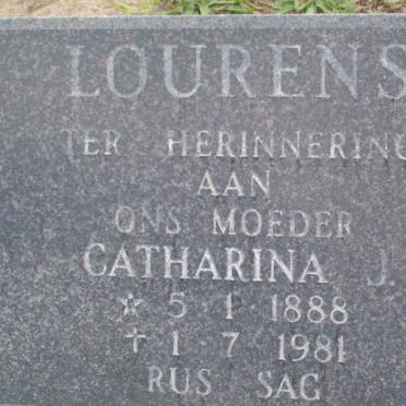 LOURENS Catharina J. 1888-1981