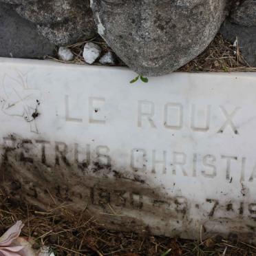 ROUX Petrus Christiaan, le 1930-1934