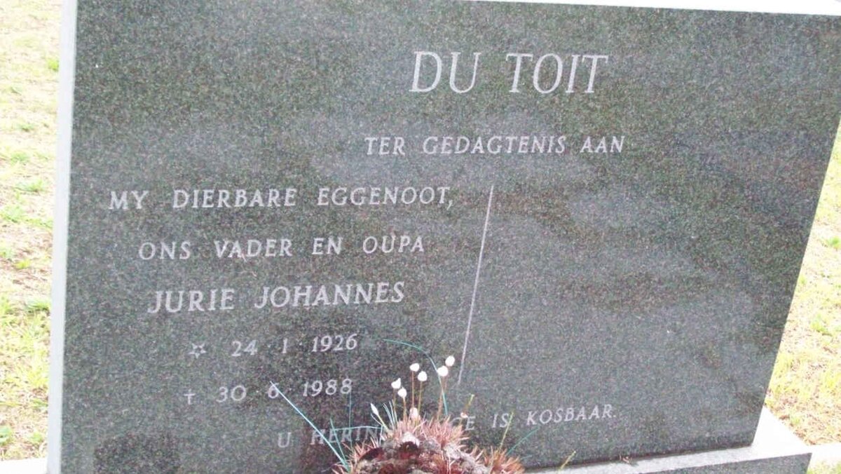 TOIT Jurie Johannes, du 1926-1988