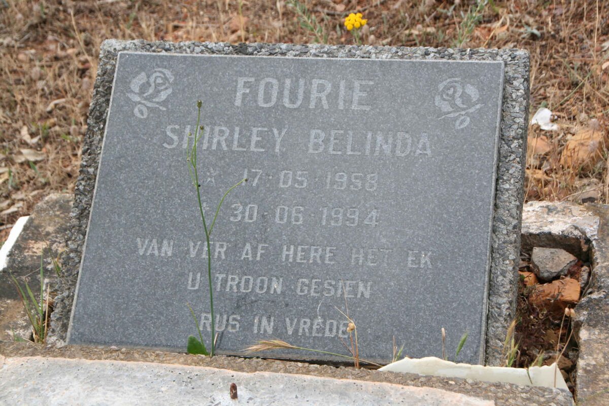 FOURIE Shirley Belinda 1958-1994