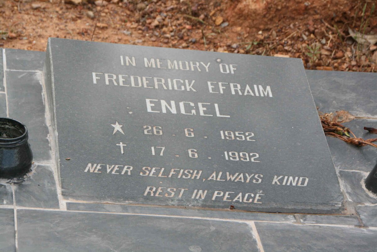 ENGEL Frederick Efraim 1952-1992