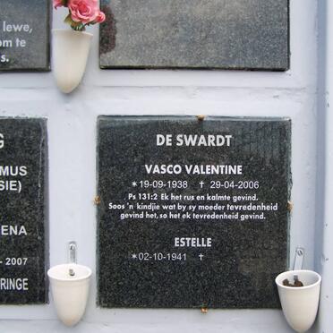SWARDT Vasco Valentine, de 1938-2006 &amp; Estelle 1941-