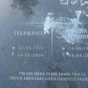 ? Stephanie 1928-2006 :: ? Johann Raymond 1957-2009