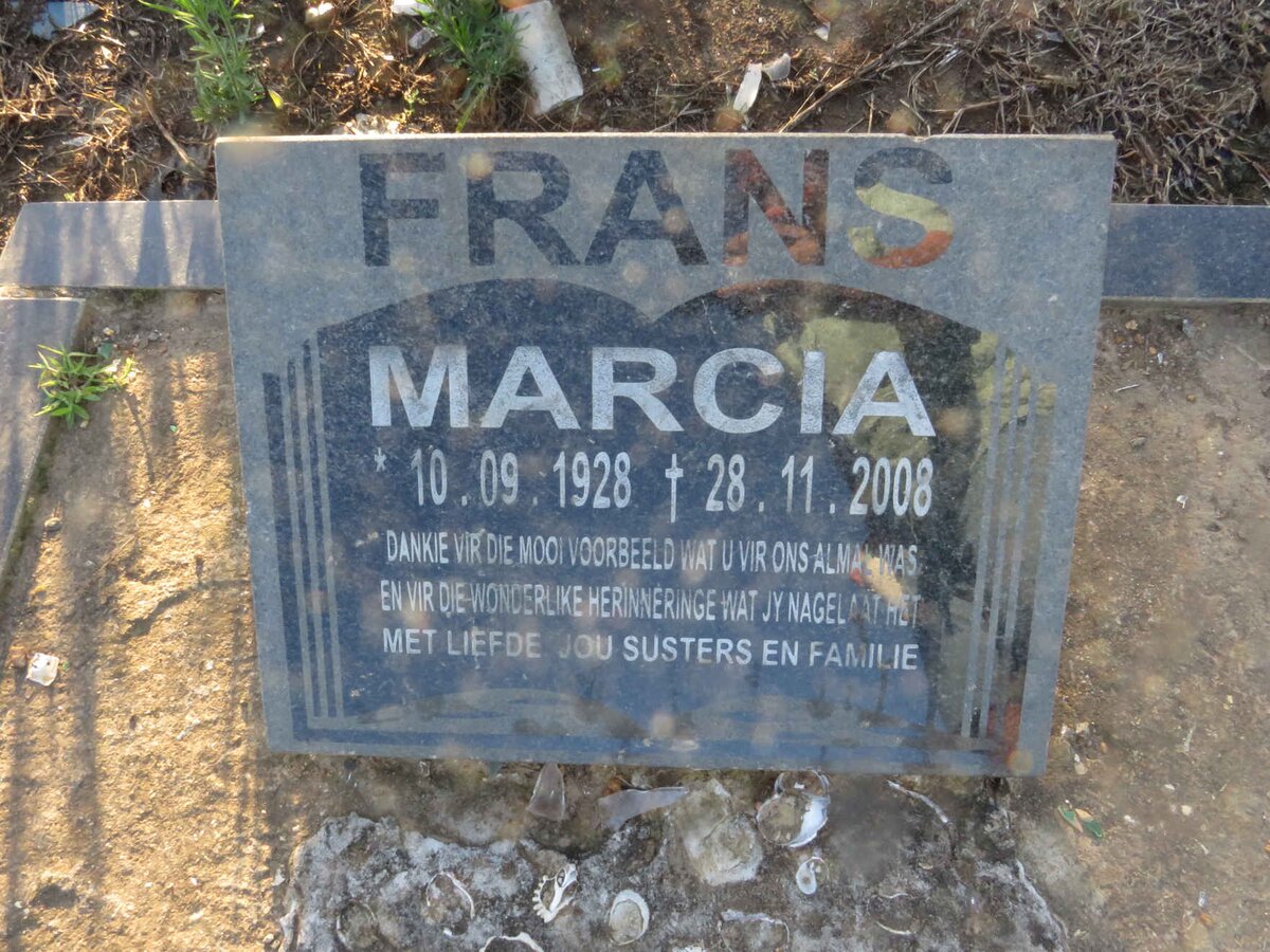 FRANS Marcia 1928-2008
