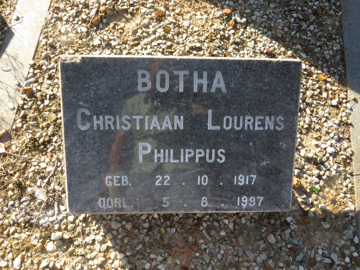 BOTHA Christiaan Lourens Philippus 1917-1997