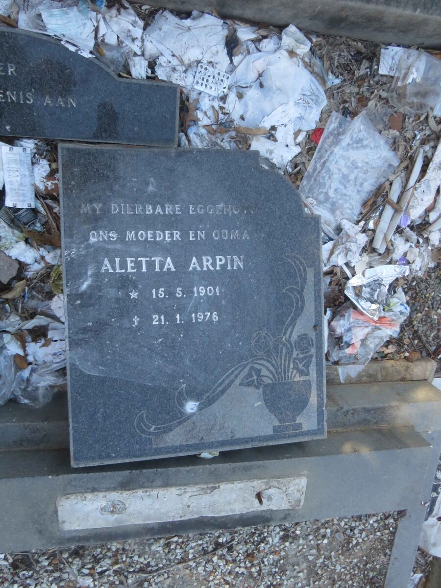 ARPIN Thomas Johannes 1898-1983 &amp; Aletta 1901-1976 _2