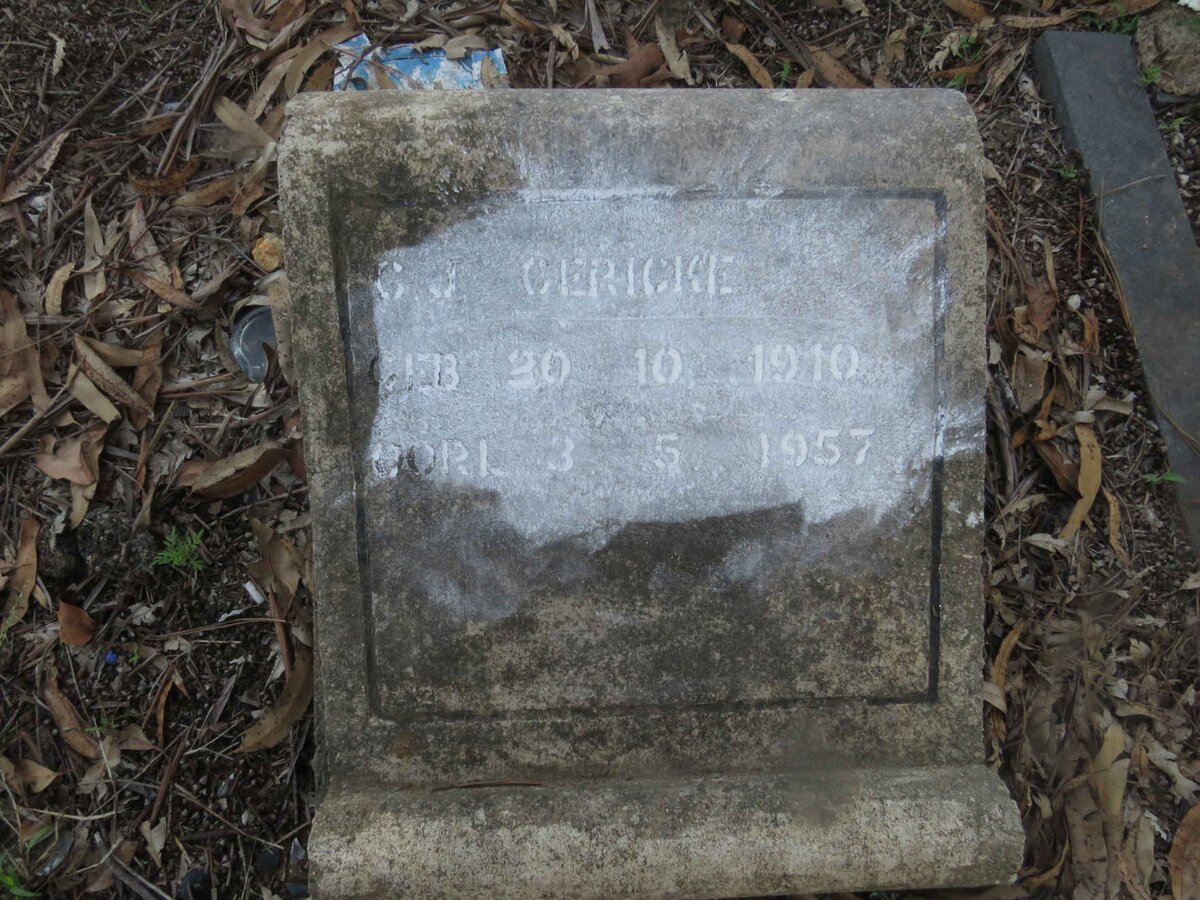 GERICKE C.J. 1910-1957