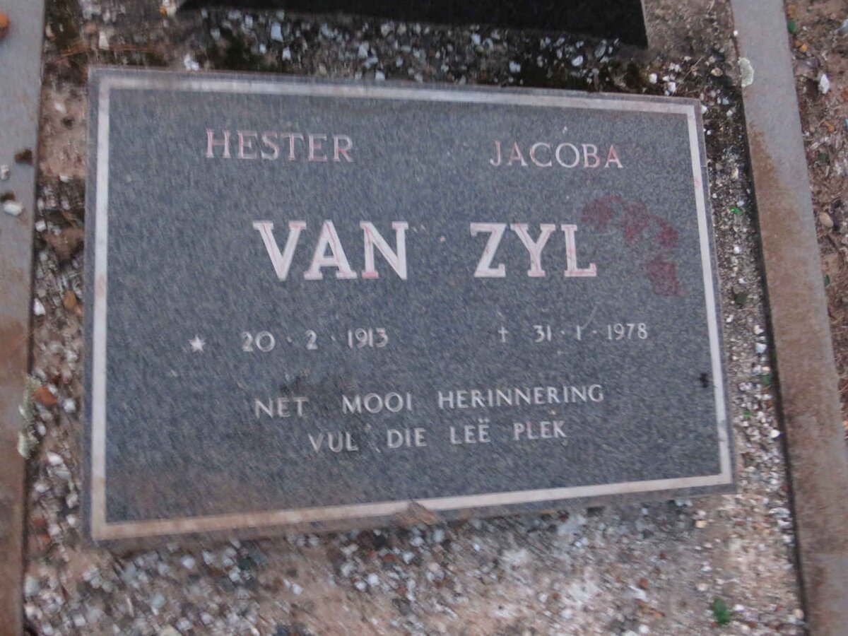 ZYL Hester Jacoba, van 1913-1978