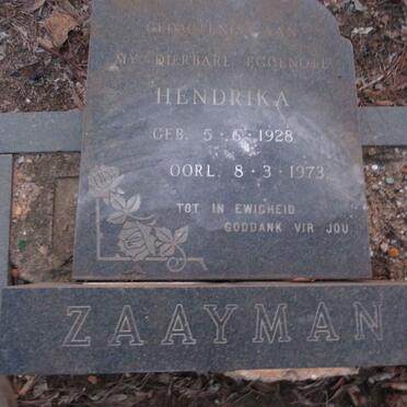 ZAAYMAN Hendrika 1928-1973