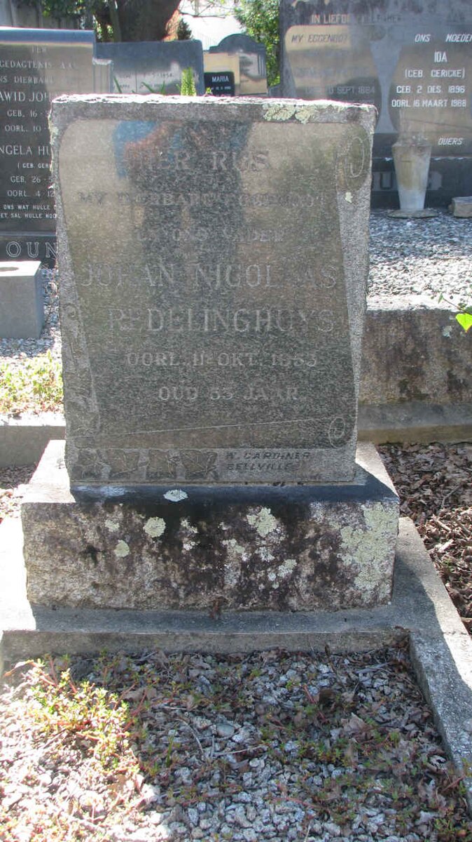 REDELINGHUYS Johan Nicolaas -1953