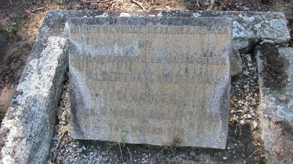 CLAASSEN Alberta Christiana 1882-1949