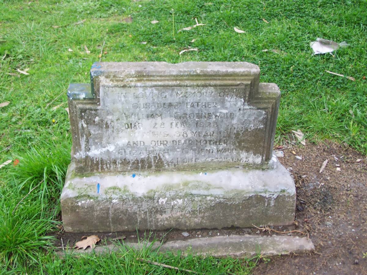 GROENEWALD William -1923 &amp; Elizabeth 1854-1945