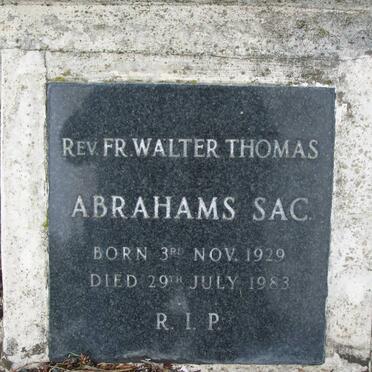 ABRAHAMS Walter Thomas 1929-1983