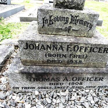 OFFICER Thomas A. -1908 &amp; Johanna F. FREI -1938