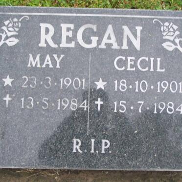 REGAN Cecil 1901-1984 &amp; May 1901-1984