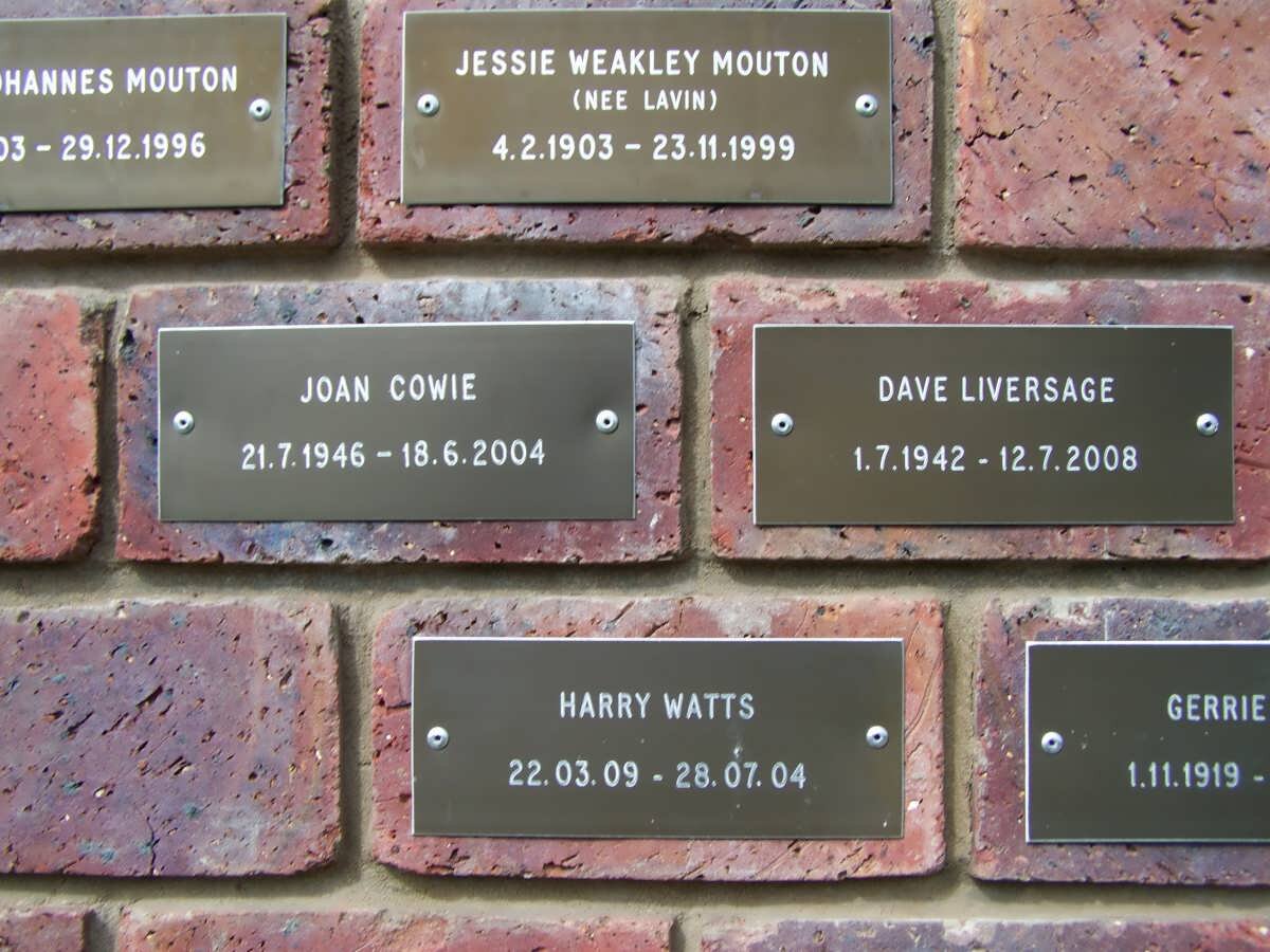 MOUTON :: LAVIN :: COWIE :: LIVERSAGE :: WATTS 