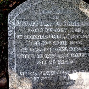 ANDERSON George Beattie 1853-1923