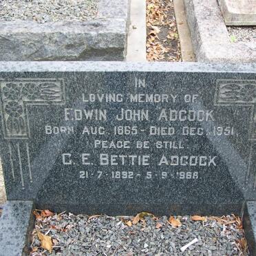 ADCOCK Edwin John 1865-1951 &amp; C.E. 1892-1968