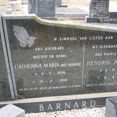 BARNARD Hendrik Johannes 1894-1975 &amp; Catherina Maria GERBER 1896-1988