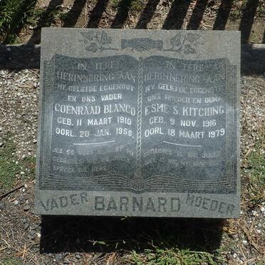 BARNARD Coenraad Blanco 1910-1955 &amp; Esme KITCHING 1916-1979