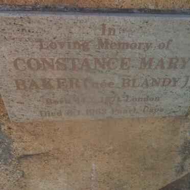 BAKER Constance Mary nee BLANDY 1871-1963