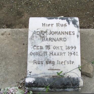 BARNARD Adam Johannes 1899-1941