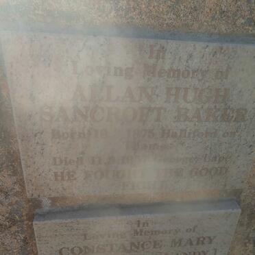 BAKER Allan Hugh Sancroft 1875-1957